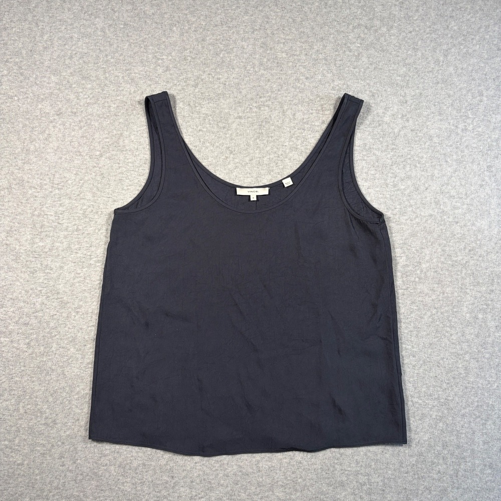 Vince Drapey Tank Soft Women Medium Blue Lightweight Triacetate Tank Top